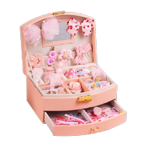 Coffret cadeau à bijoux pour filles jouets de maison de jeu de princesse accessoires épingles à cheveux élastiques cadeaux pour la fête des enfants