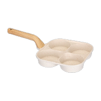 Modern housewife egg burger pan deepened four-hole frying pan breakfast pan omelette artifact household non-stick pan omelette pan