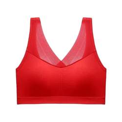 Middle -aged and elderly underwear gathered anti -drooping mothers' brasless steel rims sports beauty vest without traceless bra fixed