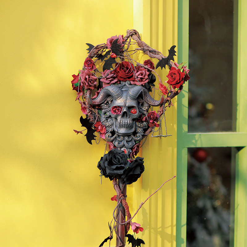 [Regional Demon] Hexagram Original Lolita Handmade Vampire Lolita Dark Guy Privilege Staff Skull Bat Cane