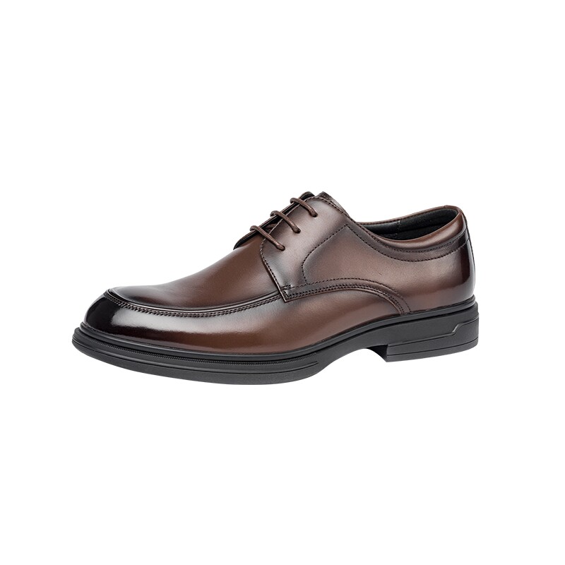 Aokang Men's Shoes 2026 Autumn New Genuine Leather Business Formal Non-Slip Wear-Resistant Office Lace-up Leather Shoes for Office Workers