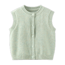 Wei Shi Muni infant and toddler knitted vest autumn and winter baby outer wear cardigan warm vest sleeveless sweater vest