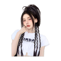 y2k sweet cool wig braid hot girl dirty braid ponytail braid boxer braid hair clip fake braid