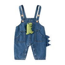 Banxidi baby denim overalls autumn male baby pants childrens casual straight pants childrens trousers spring and autumn