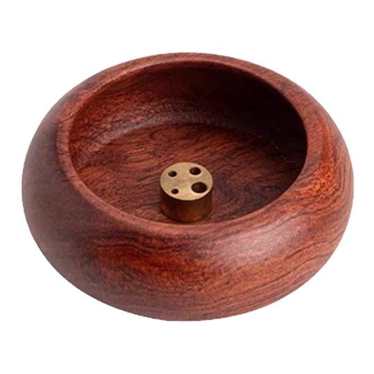 巴花黑檀木质迷你小香插香座香托旅行室内熏香沉香檀香多孔线香炉