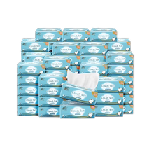 () Papier de soie gaufré Qingfeng Yunrou 3 couches 80 feuilles 24 paquets boîte complète de serviettes en papier serviettes ménagères emballage abordable