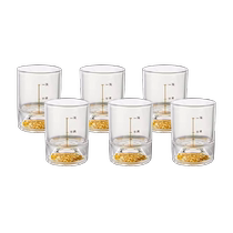 Aglaia gold foil one or two white wine glasses set of 6 one-cup household Jinshan scale wine divider wine cup