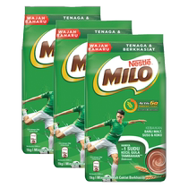 (Self-operated) Nestlé Milo Vitality GO Malt Drink 1kg*3 bags of chocolate powder imported from Malaysia
