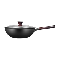 Cooking Grand frying pan Home Non-stick No Coating Fine Casting Rust Iron Pan Flat Frying Pan Gas induction cookers General