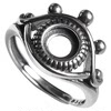 Yanzijia retro old style s925 silver ring holder empty holder living mouth all-seeing eye vintage ring holder 6*6