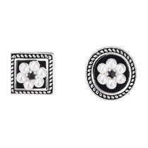 DODOGOGO Hepburn Garden asymmetric earrings for women light luxury high-end ear clips versatile flower earrings womens earrings