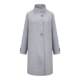 Stand collar mid-length coat with alpaca blend luster