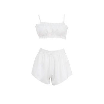 Cnyishe Fashionable and High-End Home Style Vest with Bow Tie on the Back, High-Waisted Shorts, Casual Suit