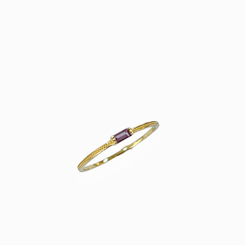 Provence, 9k gold, lucky gemstone, amethyst slim simple ring/ring, japanese craftsmanship