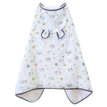 Bamboo cotton gauze antibacterial baby hooded cape bath towel ເດັກນ້ອຍເກີດໃຫມ່ super soft absorbent gauze towel ເດັກນ້ອຍສາມາດໃສ່ເດັກນ້ອຍ hooded