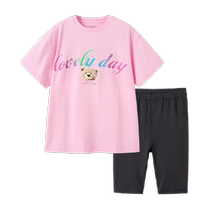 Barabara girls suit Summer childrens clothes 2024 new summer clothes CUHK children two sets of sweet and printed tides