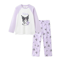 (Sanrio IP) Balabala Childrens Pajamas Set Pure Cotton Autumn Girls Home Clothes for Children Middle and Large Children