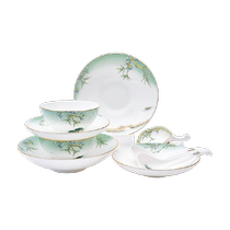 Margolonte West Lake Feast 2-6 people bone china tableware set for home Chinese creative style dishes and dishes as a gift