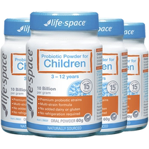 (Self-operated) Australian imported lifespace 3-12 year old childrens probiotic powder maintenance 60g*4 bottles active