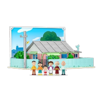 Not as good as Chibi Maruko-chans house jointly branded building blocks Chinese model assembled toys best friends birthday gift