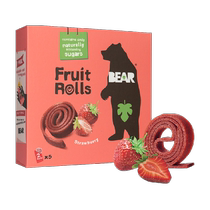 ()Xiong Xiaodian Strawberry Rolled Fruit Bars 100g (5*20g) Childrens Snacks Dried Fruit