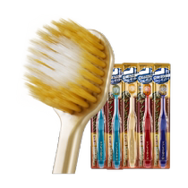 EBISU Huibaishi 65-hole medium-bristle wide-head toothbrush toothbrush and gum protection ultra-efficient oral cleaning for adults 5-pack