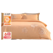 Mercury Home Textiles 100% Cotton Brushed Four-piece Warm Antibacterial Kit Student Dormitory Sheets and Quilt Covers Bedding