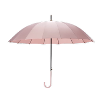 Zuodu umbrella long handle for women rain or shine straight pole automatic large size reinforced thickened strong wind-resistant curved hook good-looking