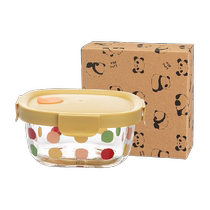Modern housewife sealed crisper glass lunch box microwave heated office worker portable lid food lunch box