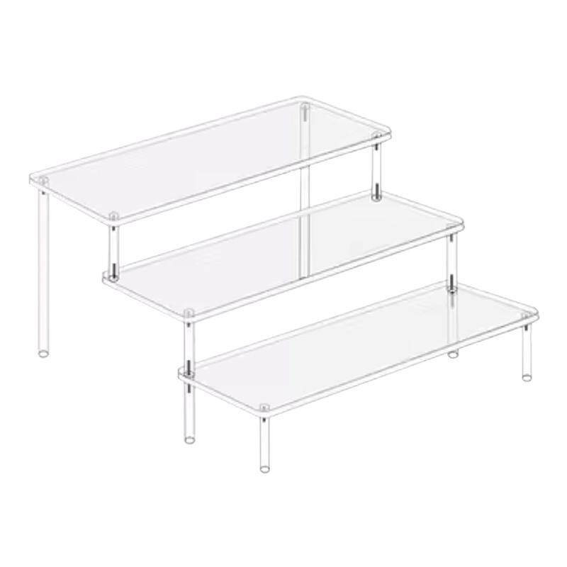 Blind box display rack, office doll storage desktop rack, Pop Mart acrylic storage rack, step rack display cabinet
