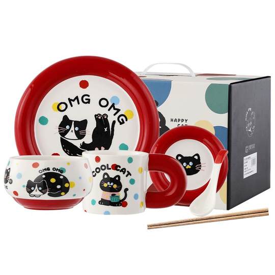 Kawashimaya cute tableware set girls birthday gift