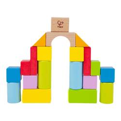 Hape 20 grains of educational building blocks large particles assembled children's baby wooden environmentally friendly beech non-toxic toys