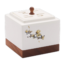 Ceramic electronic incense burner household indoor incense burner agarwood powder timed temperature adjustment plug-in incense burner