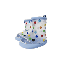 Colorful polka dot shark rain boots for children and babies non-slip waterproof lightweight rain boots for boys and girls going to kindergarten