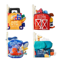 babycare wonderful exploration tail cloth book puzzle early education baby baby can not tear torn chewable toy gift