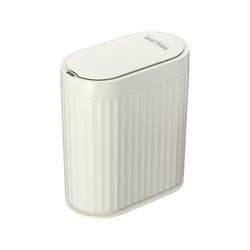 Wheat barrel trash can smart induction home bathroom toilet cream wind automatic small 2024 kitchen new style