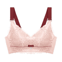 Yadaili large breasts show small lace underwear womens thin wire-free bra adjustable breast-retracting anti-sagging bra