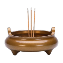 Pure copper incense burner household indoor Buddha thread incense burner large sandalwood burner burn incense burner burn incense burner creative ornaments