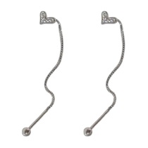 (China Gold) Zhen Shang Silver Sterling Silver Ear Wire Love Stud Earrings for Women 2024 New Hot Style Earrings Unique Earrings