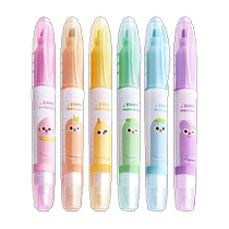 Enmi erasable fluorescent marker pen for primary school students with high-looking mark color and key points for handwritten journals and newspapers
