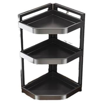 Kitchen corner storage rack corner tripod kitchen utensil storage rack pot rack floor multi-layer pot storage rack