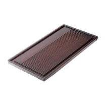SF Gold Inlaid Jade Tea Tray Walnut Color Drainage Tea Set Rectangular Bamboo Water Storage Drainage Tea Sea Dry Infusion Tray