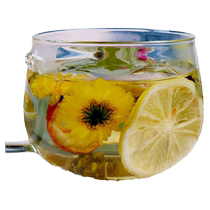 Lotus leaf tea hawthorn lotus leaf scraping to remove fat flagship store to lose weight and nourish the skin lemon slices soaked in water to drink