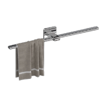 Cabei 304 stainless steel towel bar bathroom punch-free towel rack storage rack double-sided single rod bathroom wall hanging