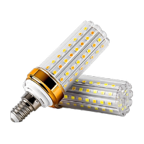 LED light bulb e27e14 screw corn lamp super bright chandelier light source candle bubble three-color dimming household energy-saving lamp