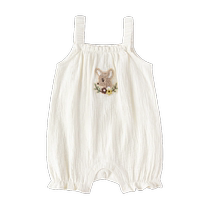 babylove baby sling jumpsuit summer pure cotton gauze baby sleeveless robe cute super cute summer dress