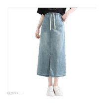 Dantino Maternity Denim Skirt Spring and Summer New No Support Belly Denim Skirt Hip Skirt Large Size Maternity Clothes