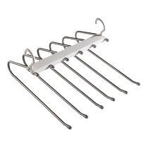 Multifunctional folding trouser rack for home multi-layer seamless trouser hanger magic trouser clip wardrobe storage artifact hanging 781