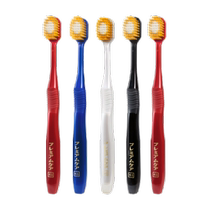 Huibaishi 48-hole adult toothbrush with wide head and fine soft bristles for household tooth stain removal household adult travel combination pack 5 pieces