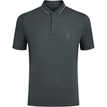 (Same style in the mall) Qi brand short-sleeved mens polo shirt summer new fashion casual top with mulberry silk lapel